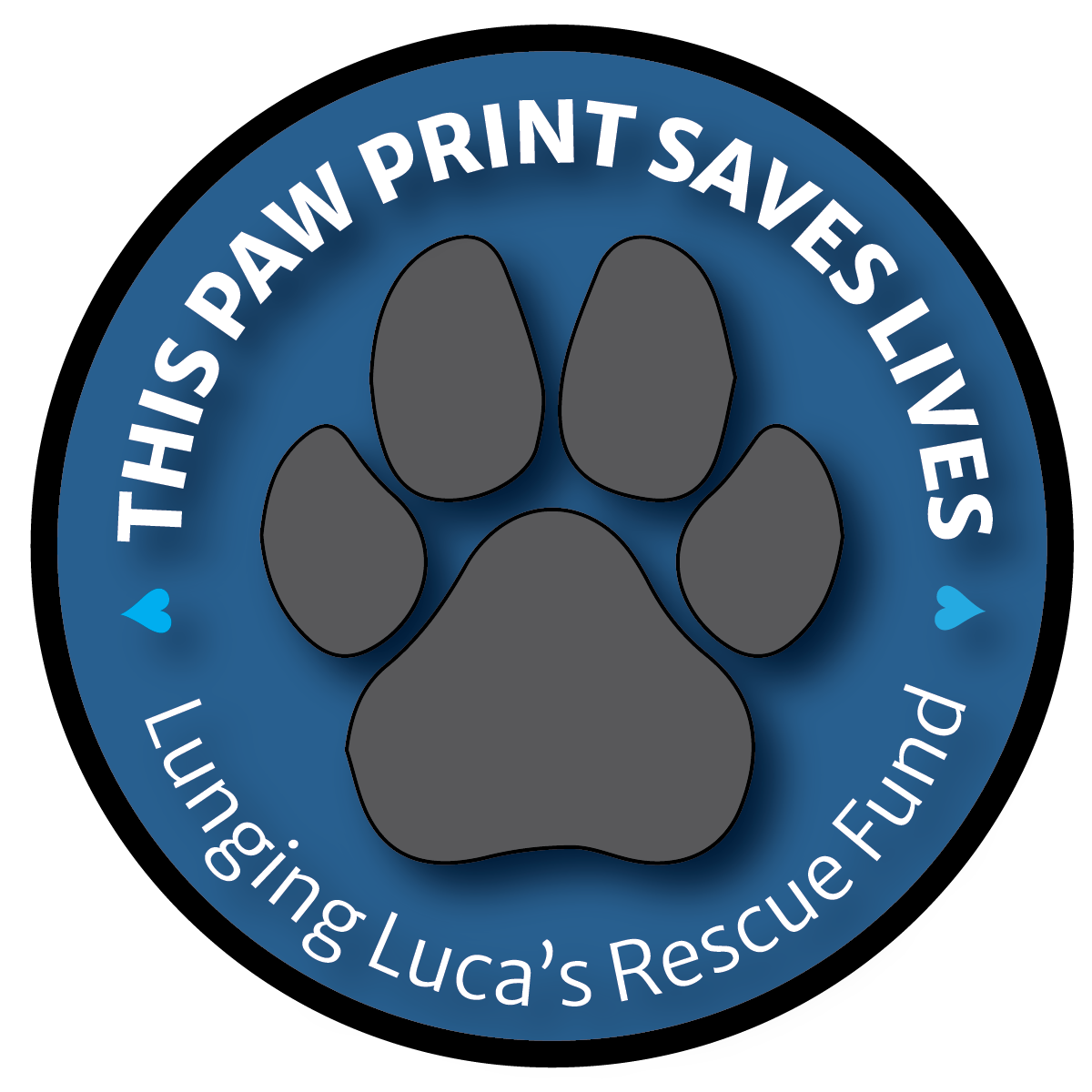 Luca's "This Paw Print Saves Lives" Sticker