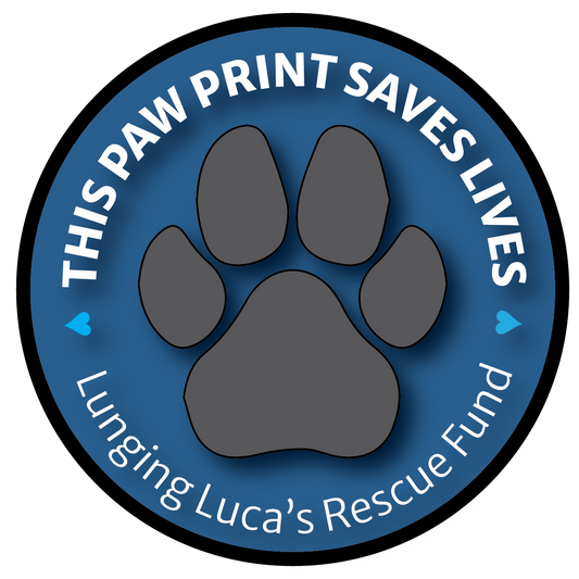Luca's "This Paw Print Saves Lives" Sticker
